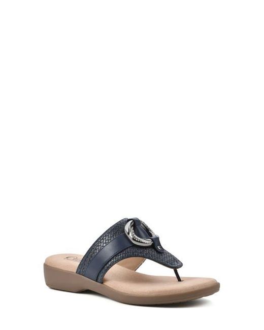 White Mountain Blue Benedict Wedge Thong Sandal