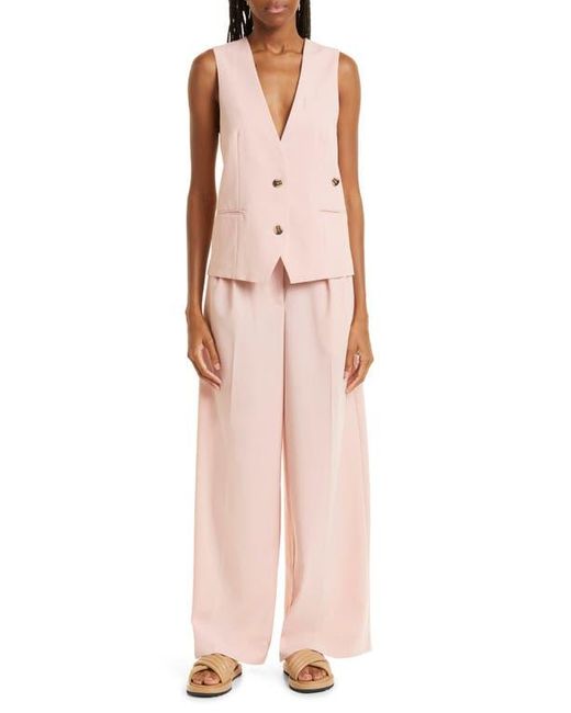 REMAIN Birger Christensen Pink Anjelica Recycled Polyester Blend Vest