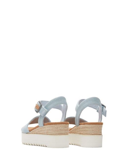 TOMS White Diana Platform Wedge Sandal