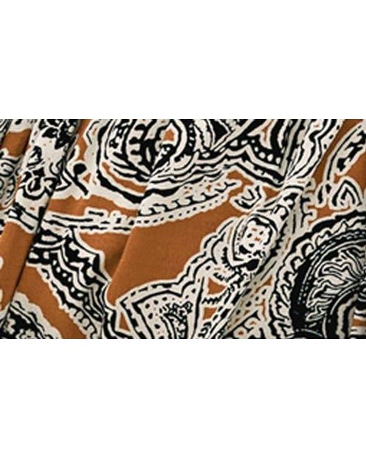 City Chic Multicolor Camille Paisley Long Sleeve Dress