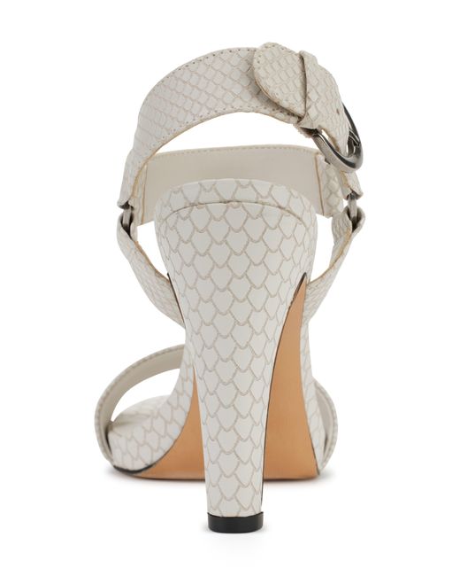 Karl Lagerfeld White Cieone Croc Embossed Sandal