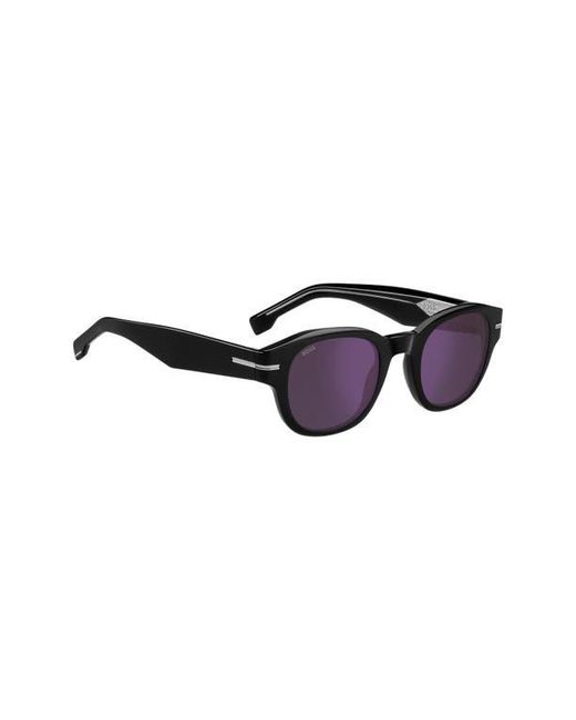 Boss Purple 48Mm Gradient Small Rectangular Sunglasses for men