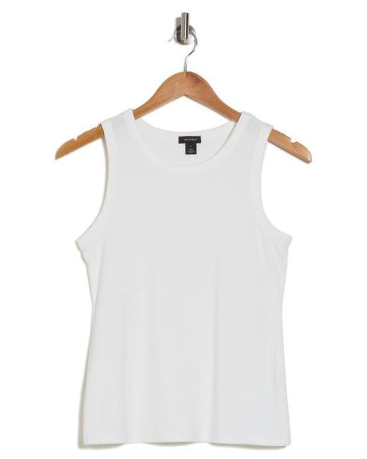 Halogen® Blue Fitted Ribbed Tank Top