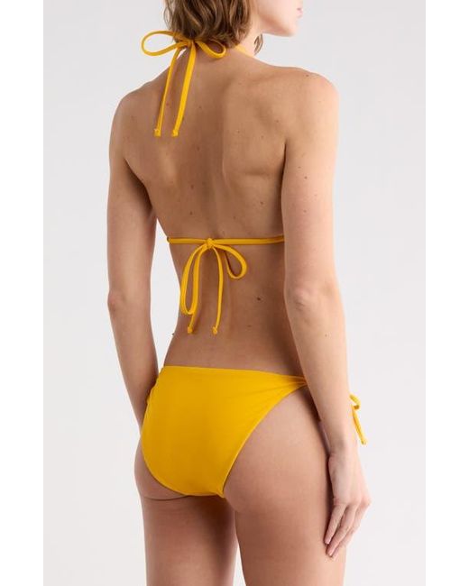 Vince Orange Triangle Bikini Top & Side Tie Bottoms Set