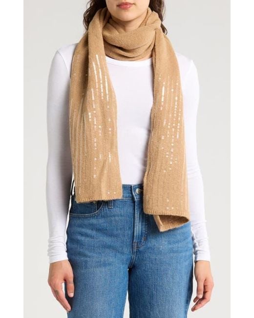 Nordstrom Rack Blue Sequin Trim Scarf