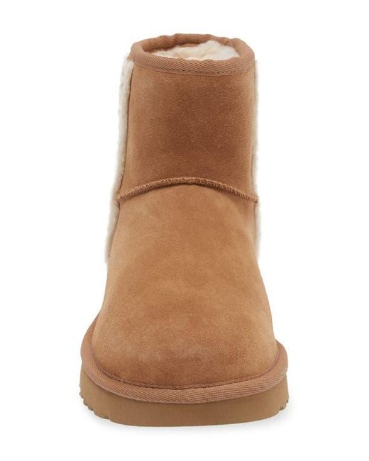 UGG Classic Mini Genuine Shearling Lined Boot in Brown Lyst