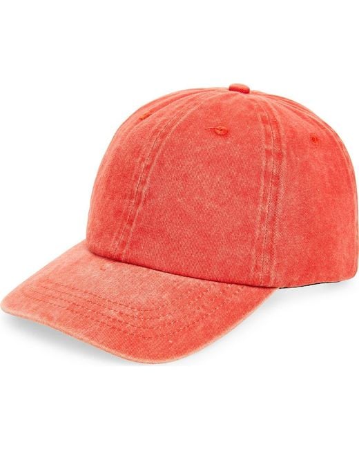 Nordstrom Rack Red Washed Baseball Cap for men