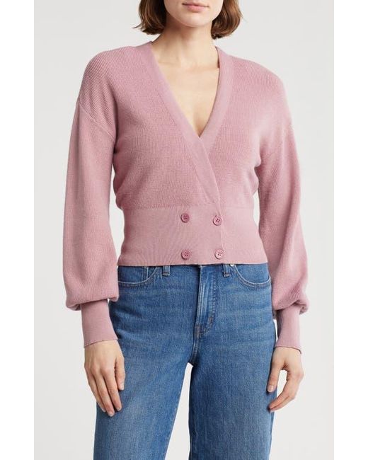 Love By Design Red Juliet Double Breasted Crop Cardigan