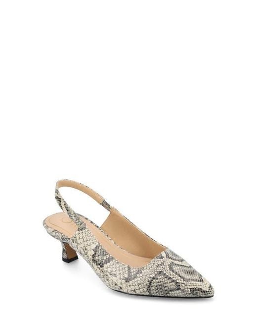 Journee Collection Natural Paulina Slingback Pump