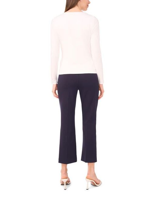 Halogen® White Long Sleeve Wrap Top