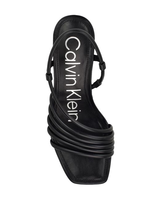 Calvin Klein Black Holand Strappy Sandal