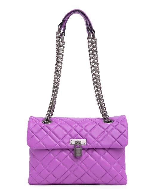 Kurt Geiger Leather Brixton Lock Shoulder Bag In Purple At Nordstrom