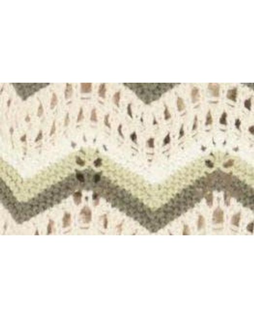 Vici Collection Blue Maelis Crochet Knit Short Sleeve Crop Cardigan