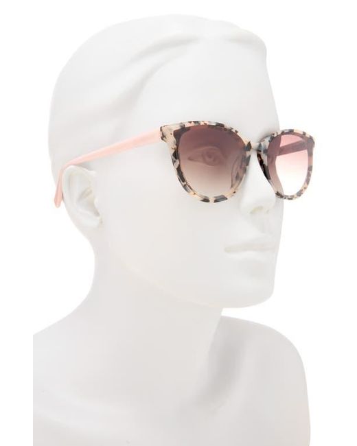 Ted Baker Pink 58Mm Gradient Round Sunglasses