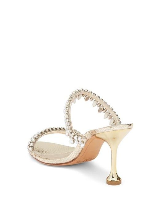 Alexandre Birman White Crystal Fringe Sandal
