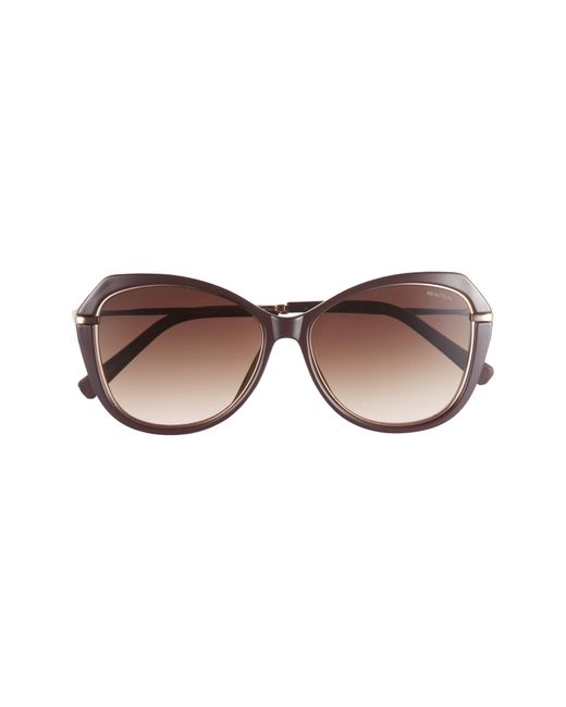 Kenneth Cole Brown 57mm Geometric Sunglasses