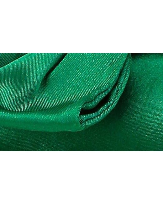 LONDON RAG Green Okshak Bow Pointed Toe Slingback Satin Pump