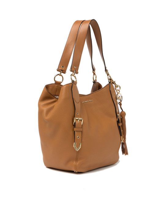 brooke large pebbled leather shoulder bag