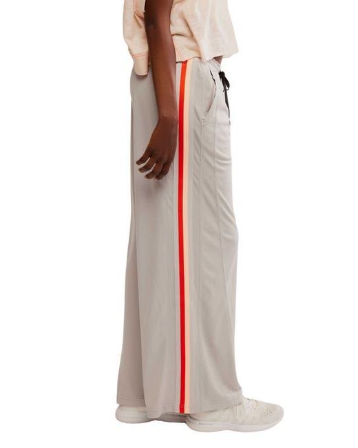 Free People Brown One On One Side Stripe Mesh Drawstring Pants