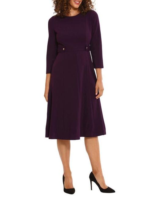 london times purple dress Amazon.com: London Times - Long Sleeve V Neck Fit & Flare Velvet Burnout  Dress - Floral Ruffle Hem Wedding Guest Dresses