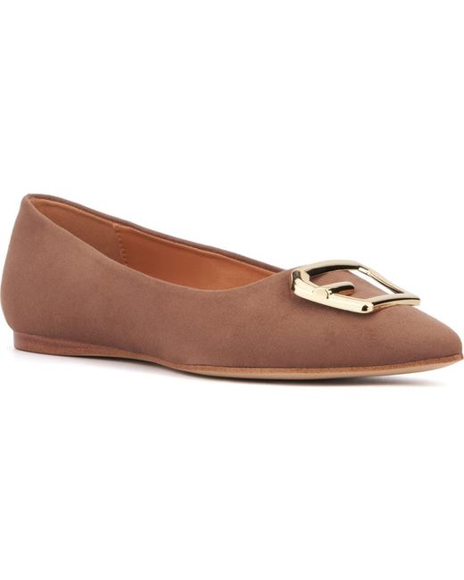 TORGEIS Brown Hartwell Pointed Toe Flat