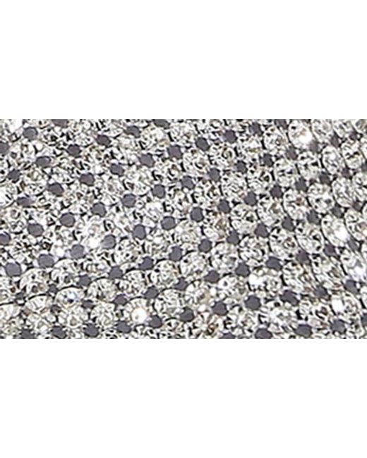 BERNESS Gray Rhinestone Ring Handle Bag