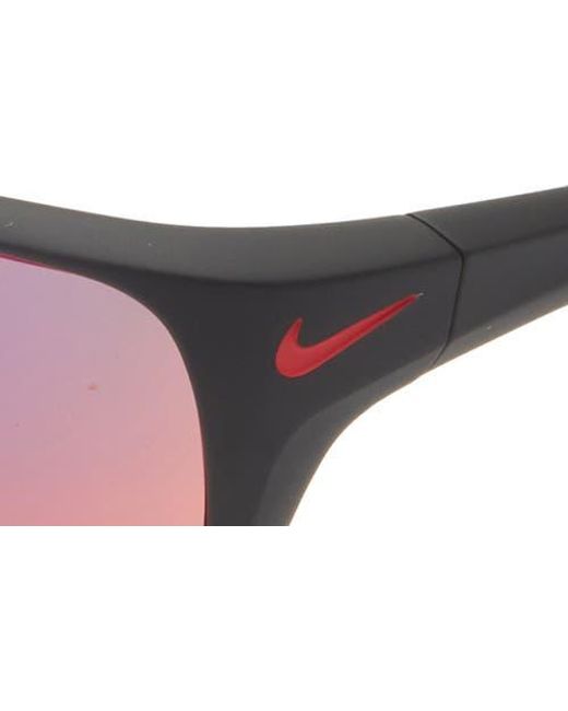 Nike Red Adrenaline 65Mm Rectangular Sunglasses for men