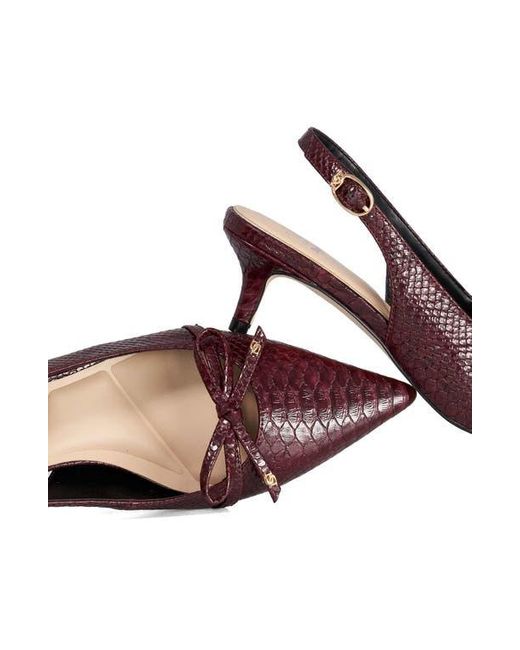 Dune Brown Cassie Pointed Toe Slingback Pump
