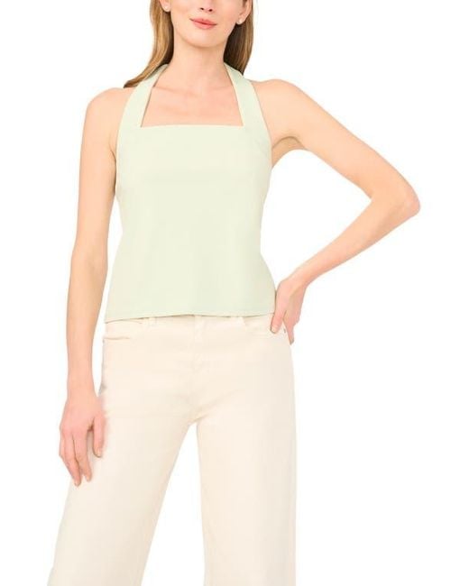 Halogen® Green Square Neck Halter Top