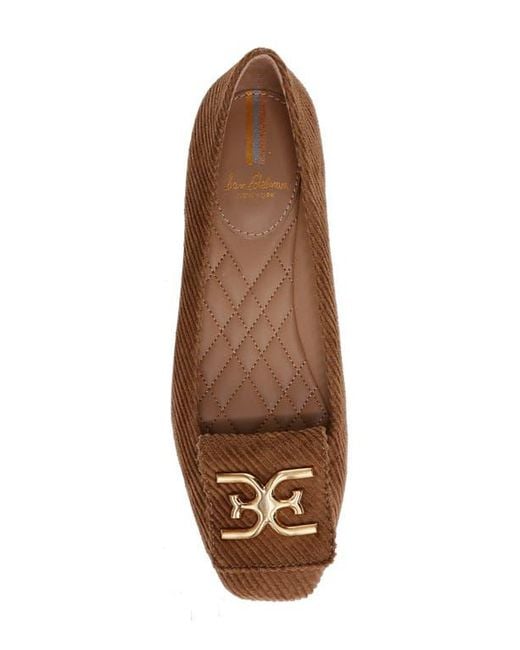 Sam Edelman Brown Emina Square Toe Flat