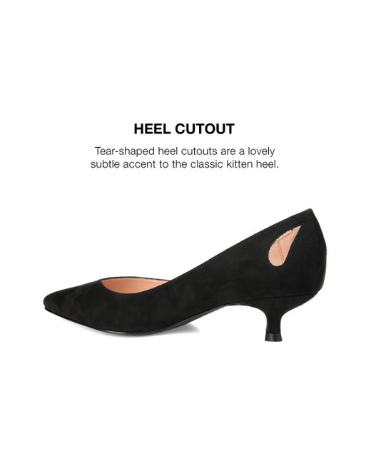 Journee Collection Journee Goldie Kitten Heel Pump in Black Lyst