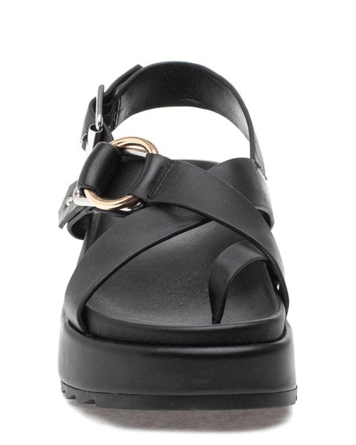 J/Slides Platform Slingback Sandal in Black Lyst