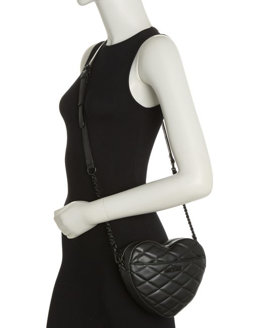 Steve Madden Jody Heart Crossbody Bag in Black | Lyst