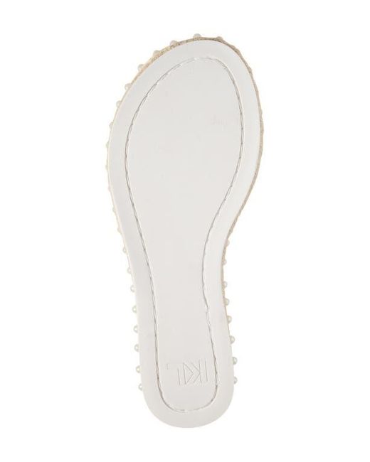 Karl Lagerfeld White Kamara Pearl Platform Sandal