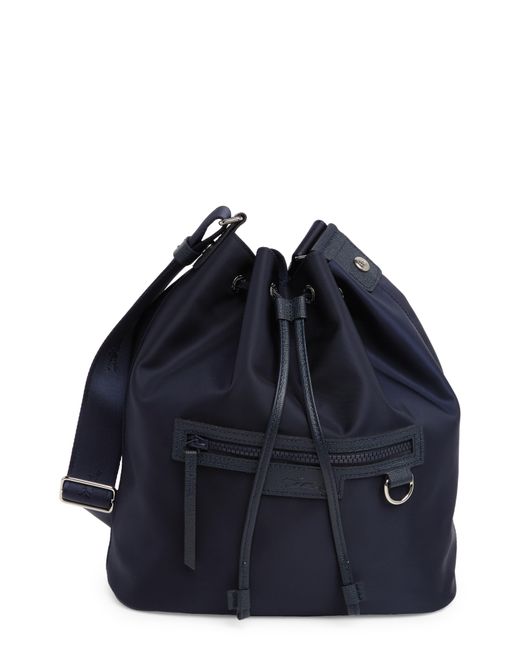 Longchamp Blue Neoprene Bucket Bag for men