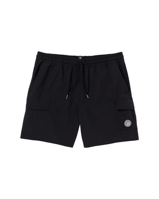 Volcom Black Truly Liberators Swim Trunks for men