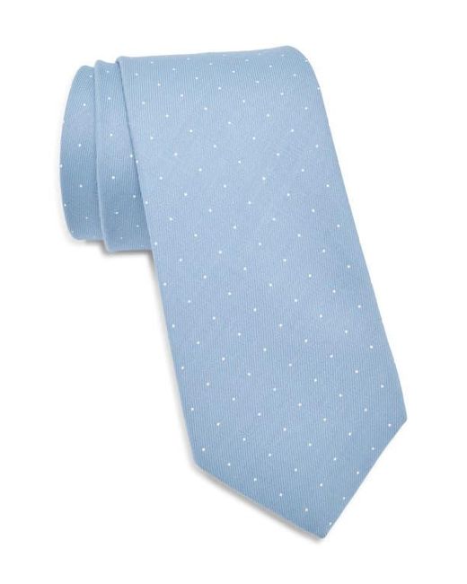 Con.struct Blue Dot Print Cotton Tie for men