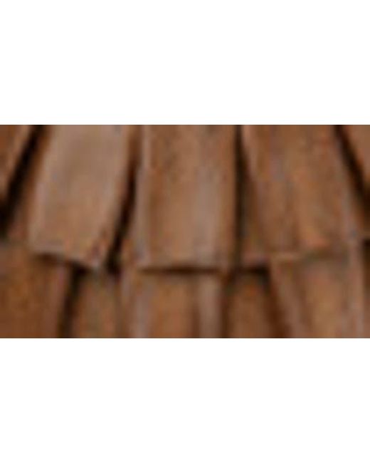 Journee Collection Brown Wide-Width Ruffle Pointed Flats