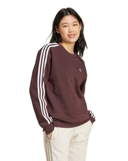Adidas Purple 3-Stripes Sweatshirt