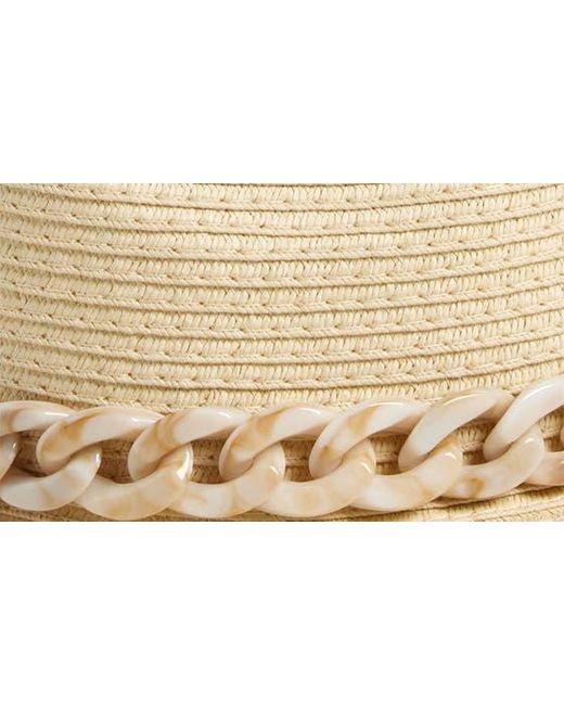 Vince Camuto Natural Resin Chain Straw Panama Hat