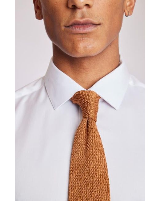 Paisley & Gray White Stanley Solid Knit Tie for men
