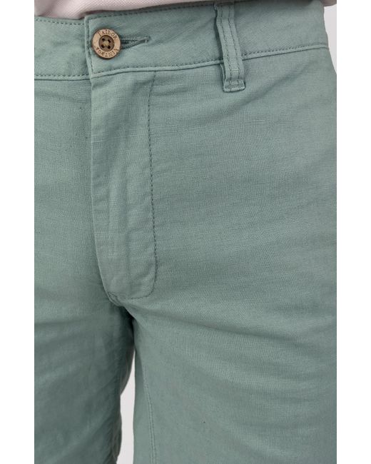 Tailor Vintage Green 9" Slim Stretch Linen Blend Walk Shorts for men