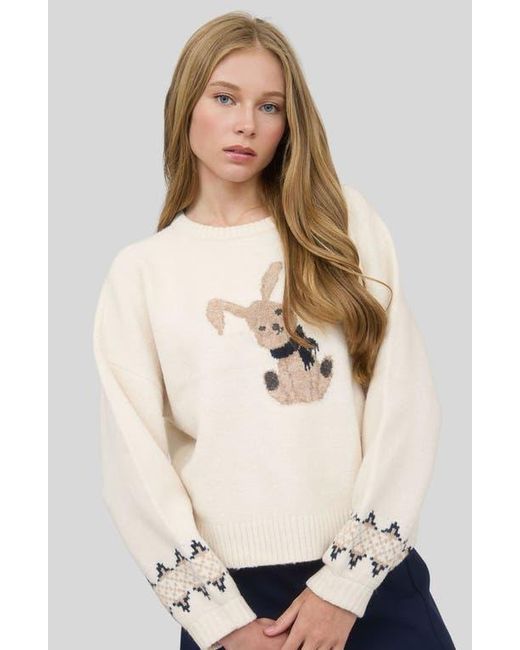 Blu Pepper White Bunny Sweater