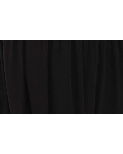 Halogen® Black Cold Shoulder Long Sleeve Halter Maxi Dress