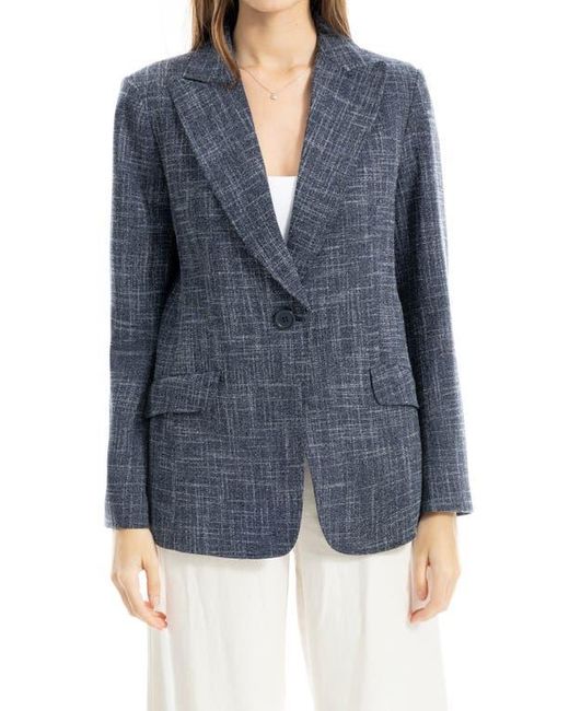 Max Studio Blue One Button Blazer