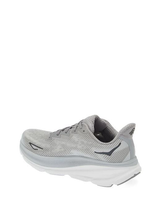 Hoka One One Gray Clifton 9 Running Shoe for men