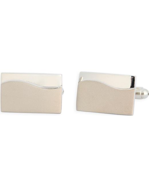 James Michael White Wave Cuff Links for men