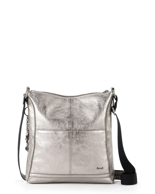 The Sak Lucia Leather Crossbody Bag In Pyrite At Nordstrom Rack in Gray