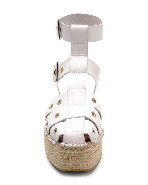 Free People White Gable Glad Ankle Strap Espadrille Platform Sandal