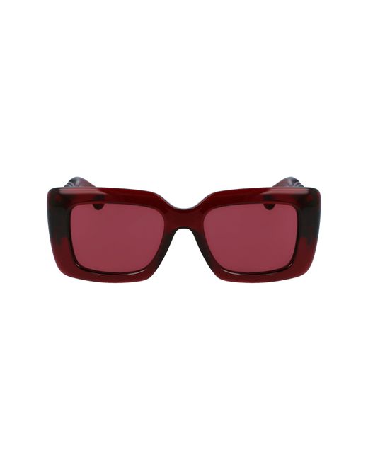 Lanvin Red Babe 52mm Square Sunglasses